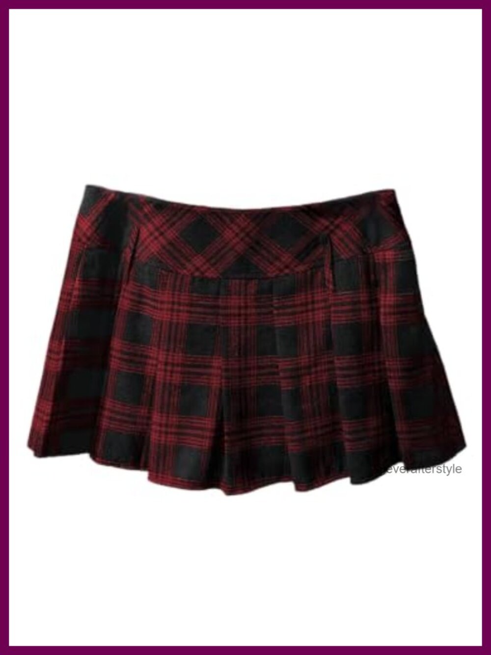 Pleated Mini Skirt Plaid Skater Uniform Built in Shorts Y2K